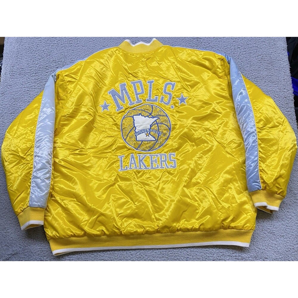 Los Angeles Lakers Jacket Mens 3XL XXXL MPLS Hardwood Classics Satin NBA VTG Y2K